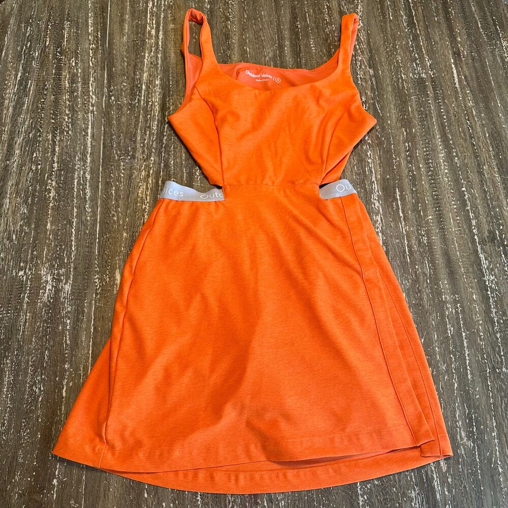 Outdoor Voices Court Dress Clemintine Orange Cutout Athletic Tennis Mini Size M